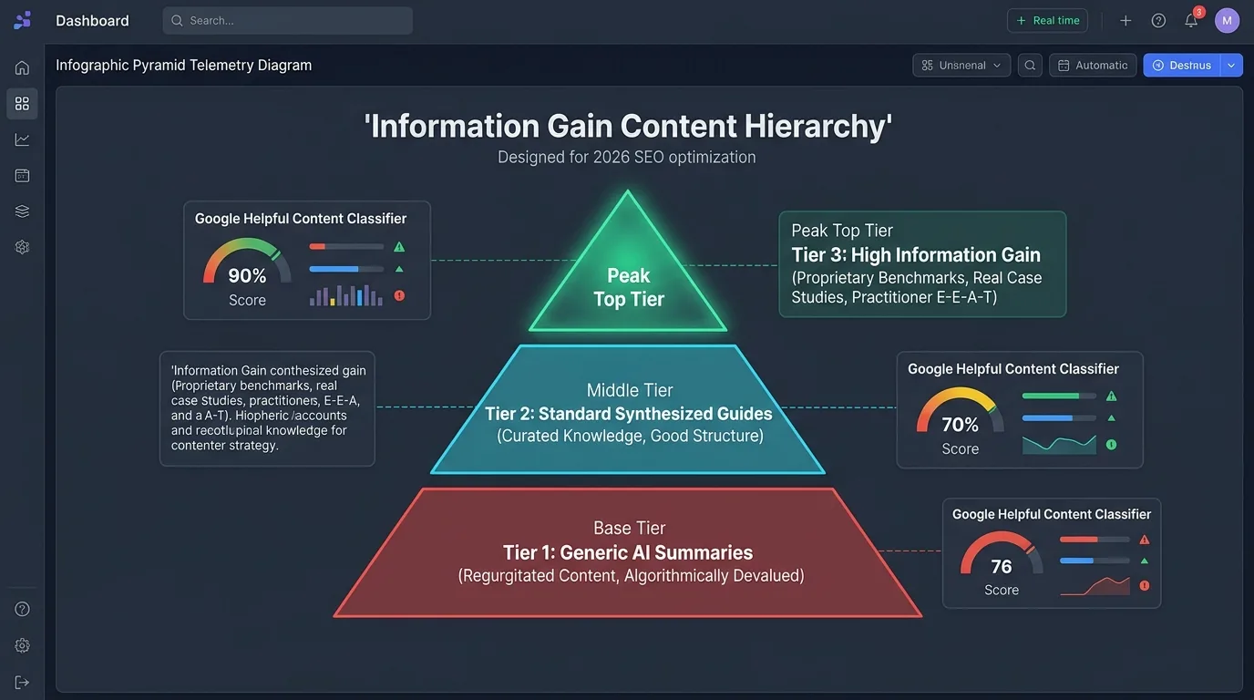 Information Gain Content Hierarchy for Topic Clusters