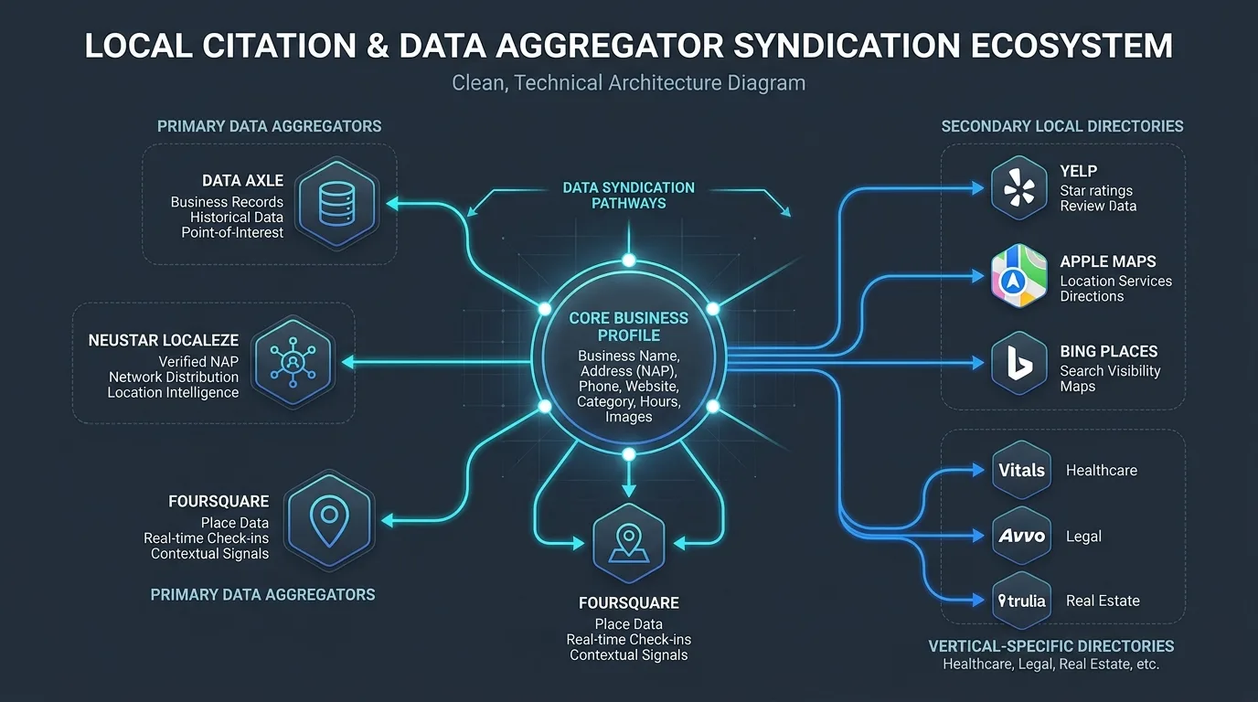 Local Citation and Data Aggregator Syndication Ecosystem