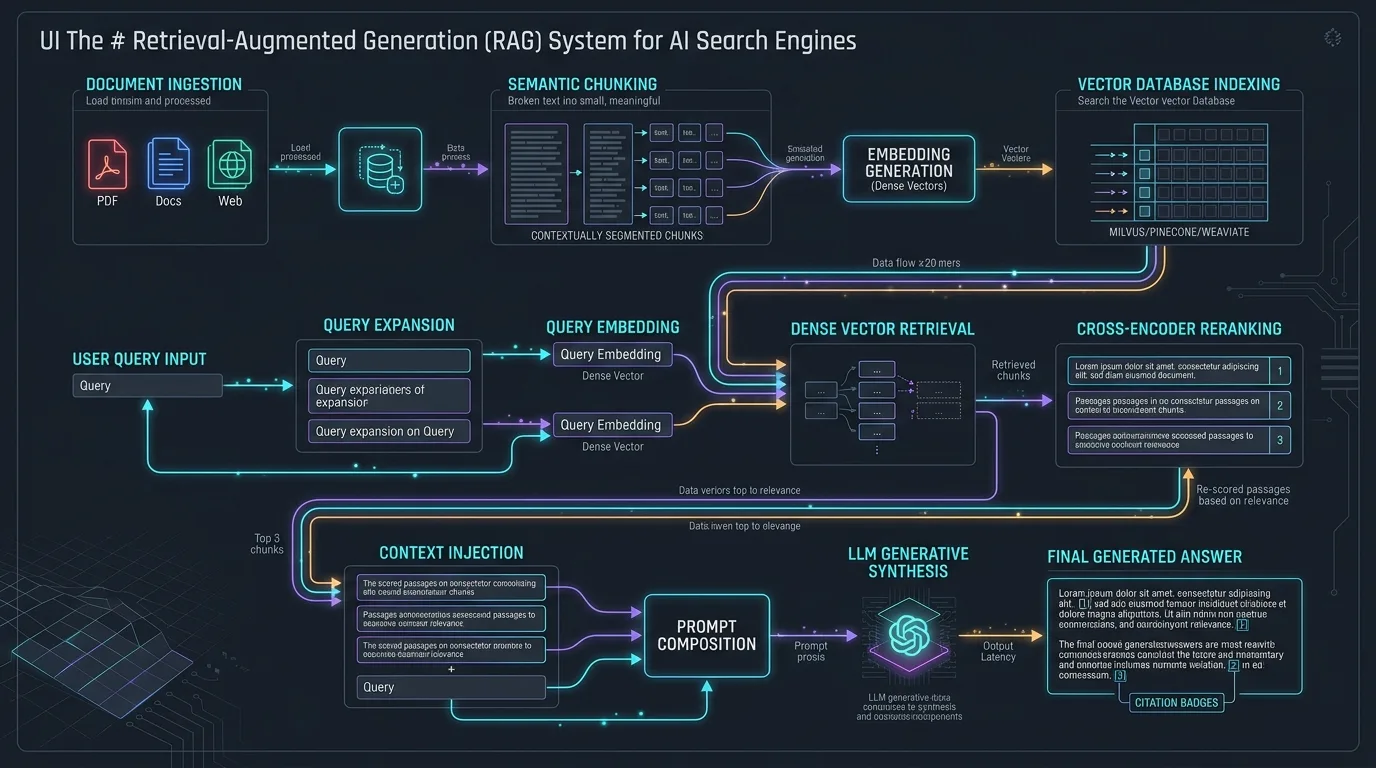 End-to-End Retrieval-Augmented Generation RAG System for AI Search Engines