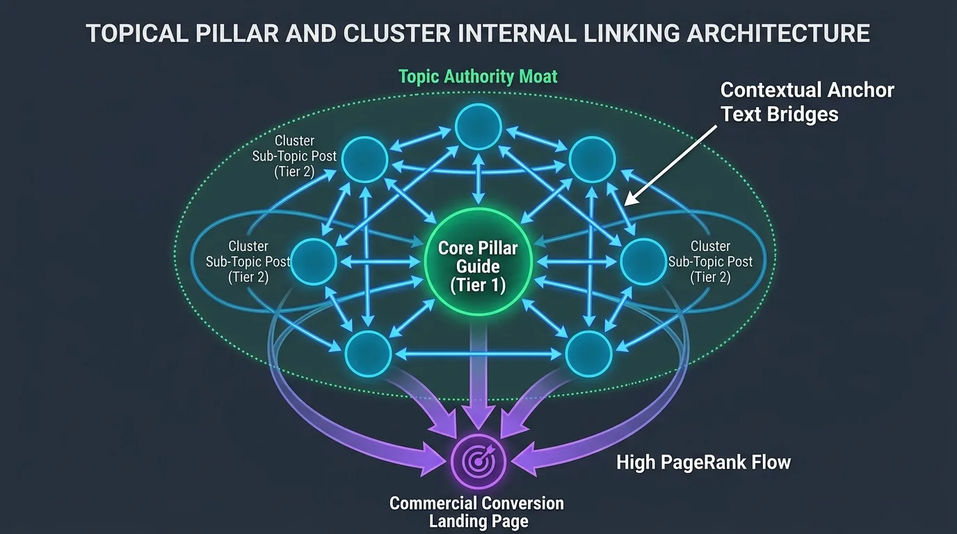 Topical Pillar and Cluster Internal Linking Architecture
